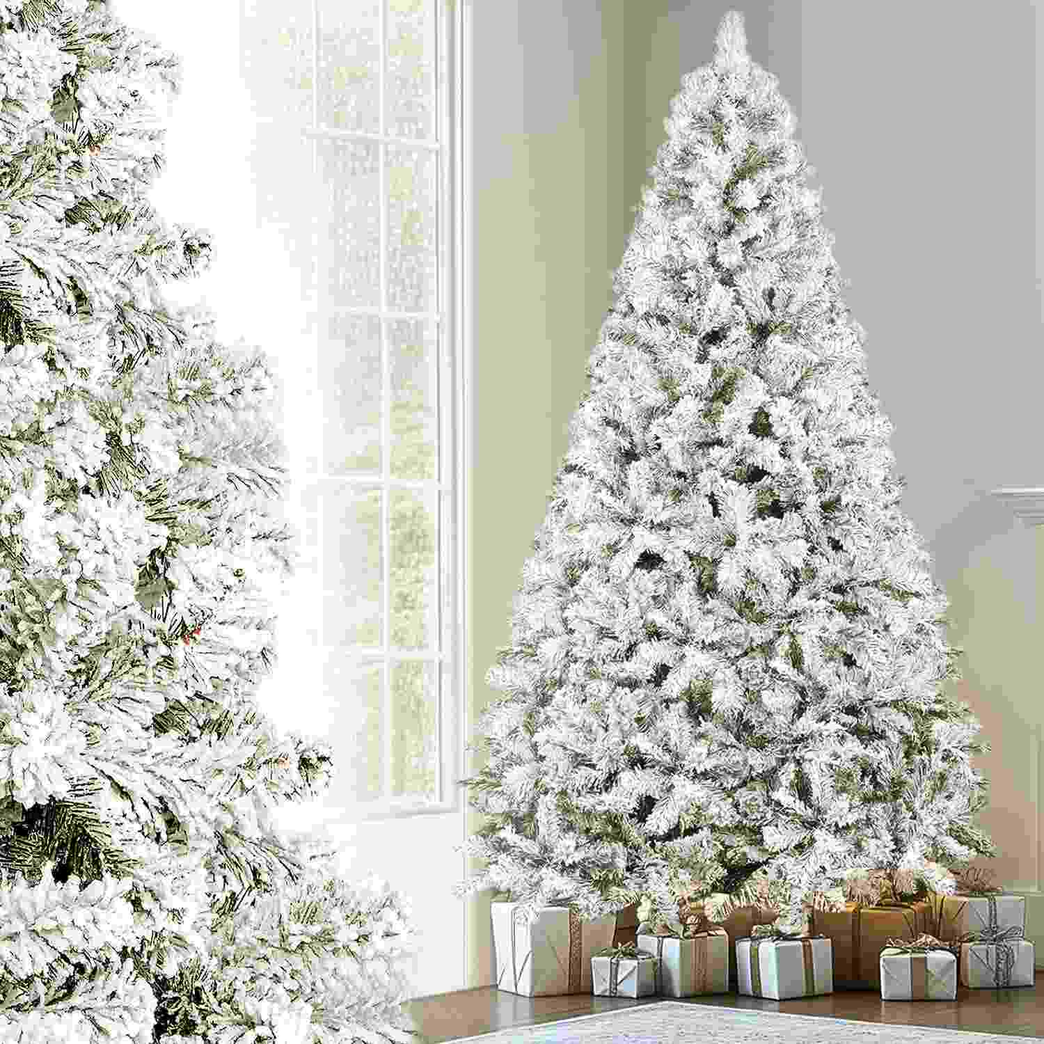 ARVORE NATAL FLOCO NEVE 1,80M 800GALHOS